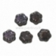 Stiklinis karoliukas "Gėlytė", purpurinė-juoda AB sp., 16x15 mm, 1 vnt.