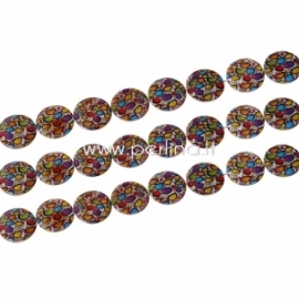 Natural shell bead, dyed, 25 mm, 1 pc
