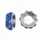 Pandora karoliukas-rondelė su kristalais, sidabro sp., 10x5 mm