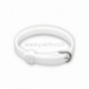 Silicone buckle wristbands bracelet, white, 21x0,8 cm