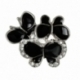 Metal embellishment "Butterfly", black enamel, 21x19 mm