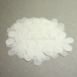 Fabric flower, off white, 1 pc, select size