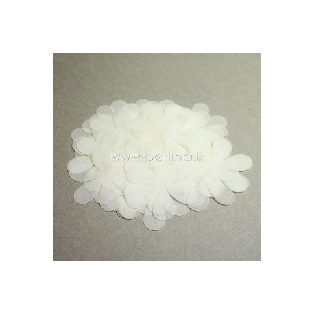 Fabric flower, off white, 1 pc, select size