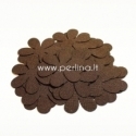 Fabric flower, brown, 1 pc, select size