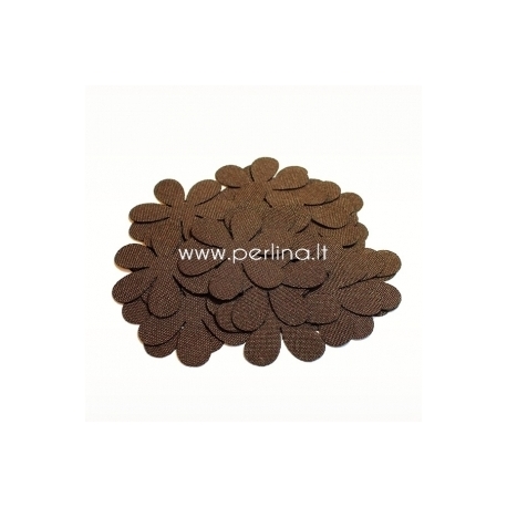Fabric flower, brown, 1 pc, select size