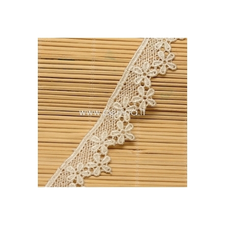 Nylon lace ribbon, off-white, 28 mm, 1 m