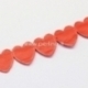 Juostelė "Širdelės", raudonos sp., 16 mm, 1 m