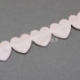 Polyester ribbon "Hearts", pink, 16 mm, 1 m