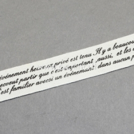 Printted cotton ribbon, 15 mm, 1 m