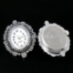Watch face, oval, antique silver, 33x26 mm