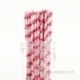 Paper straw, red, dotted, 20 cm, 1 pc
