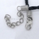 Plaited bracelets cord with clasp, black, 20 cm