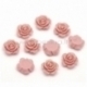 Akrilinis kabošonas "Creamy Pink Flower", 14x6 mm