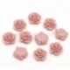 Resin flower embellishment, creamy pink, 14x6 mm, 1 pc