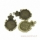 Antikinės bronzos sp. pakabukas - rėmelis "Crown Mirror", 5,3x3,5 cm