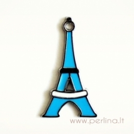 Pakabukas dengtas emaliu "Eifelio bokštas", 31x28 mm