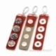 NOOSA stiliaus raktų pakabukas, raudonas, 14,5x3,1 cm