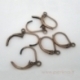 Cooper tone earring wires, 16x10 mm