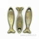 Antique bronze pendant "Fish", 17x4 mm