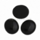 Synthetic black onyx cabochon, 28x25 mm