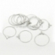 Silver tone wine glass charm rings/earring pendants, 29x26 mm, 1 pc