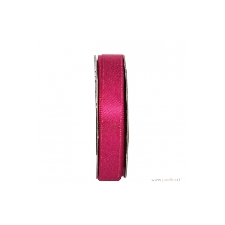 Satino juostelė su blizgučiais "Fuchsia", 10 mm, 3 m