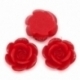 Resin flower embellishment, red, 17x16 mm