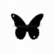 Plexiglass finding "Butterfly 4", black/silver, 3x2,4 cm