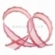 Satin ribbon,red AB color, 25 mm, 1 m