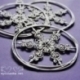 Chipboard "Christmas Doodles - baubles with snowflakes, pattern 1", 3 pcs