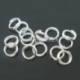 Double loops open jump ring, silver plated, 6 mm, 10 pcs