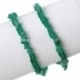 Cat's eye glass beads, irregular, dark green, 8x6mm - 5x4mm, 80 cm