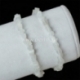 Cat's eye glass beads, irregular, white, 8x5mm - 4x3mm, 82 cm