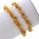 Millefiori glass beads, irregular, yellow, 9x7mm - 4x3mm, 76 cm
