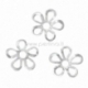 Bead cap, silver plated, 9x9 mm, 1 pc