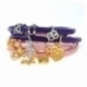 PU leather double bracelet, silver, 42 cm, 1 pc