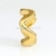 Bracelet accessory "Wave", gold plated, 11x5 mm