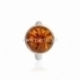 Aksesuaras apyrankei su kristalu, sidabro sp., 17x11 mm