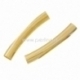 Curved spacer tube with hollow, gold plated, 31x5 mm, 1 pc