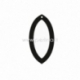 Plexiglass pendant "Drop", black/gold, 4x2 cm
