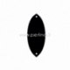Plexiglass connector "Drop", black/gold, 4x2 cm