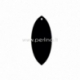 Plexiglass pendant "Drop", black/silver, 4x2 cm