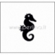 Plexiglass pendant "Seahorse", black, 2,5x1,5 cm