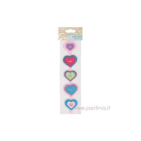 Veltinio širdučių juostelė "Felt Heart Strip", 1 vnt.