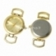 Watch face, round, gold plated, 4,9x2,9 cm