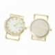 Watch face, round, gold plated, 40x34 cm