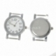 Watch face, round, silver tone, 33x28 cm