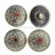Chunk snap button "Flower", antique bronze, 20 mm