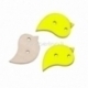 Wood button "Bird", neon yellow, 29x21 mm