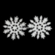 Silicone embellishment "Christmas snowflake", white with glitter, 5x5 cm